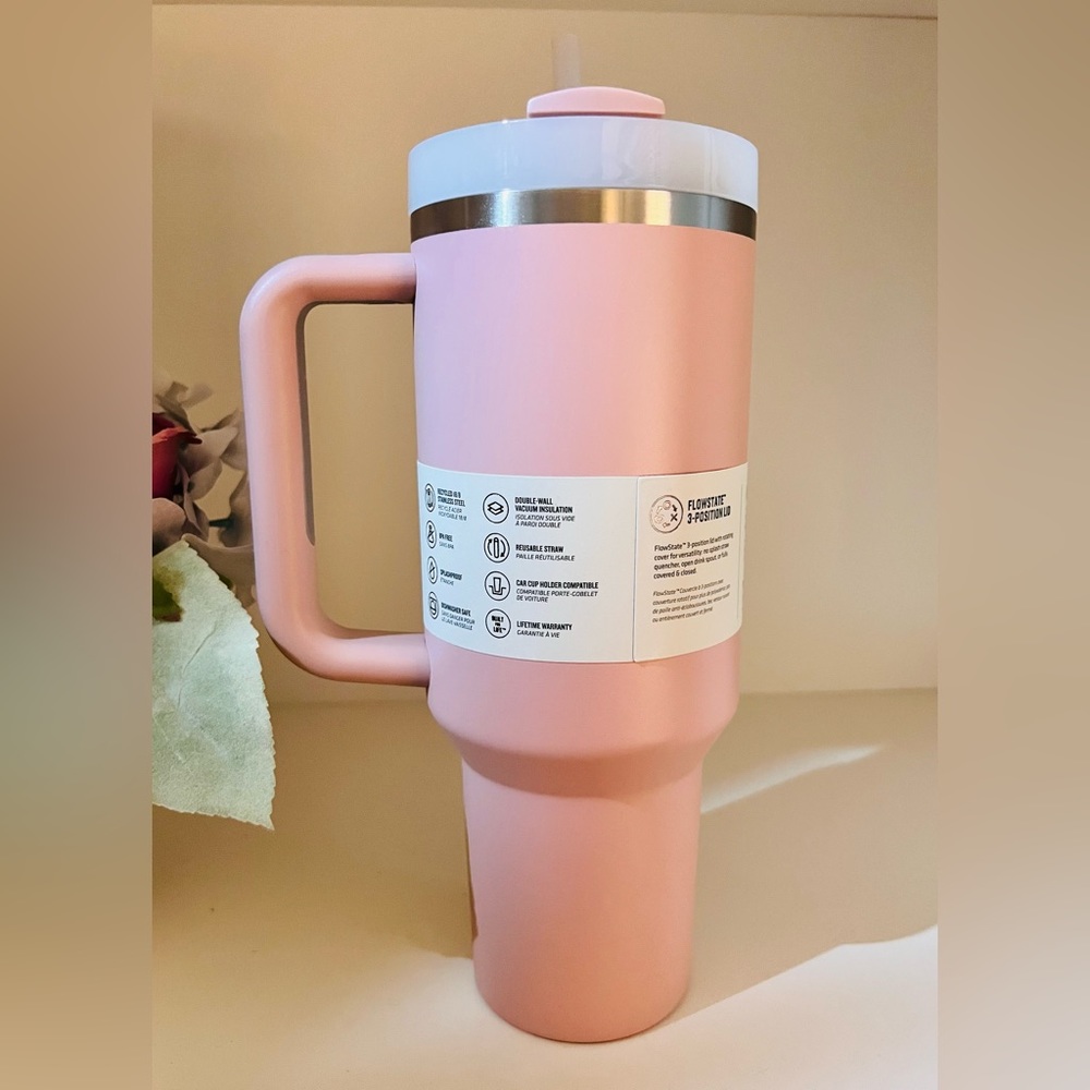 🎉LAST CHANCE🎉 Stanley 40 oz. Quencher H2.0 FlowState Tumbler Pink Dusk - Picture 8 of 8